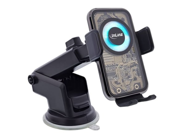 InLine 23156Q, Mobiltelefon/smarttelefon, Passiv holder, Bil, Svart, Flerfarget