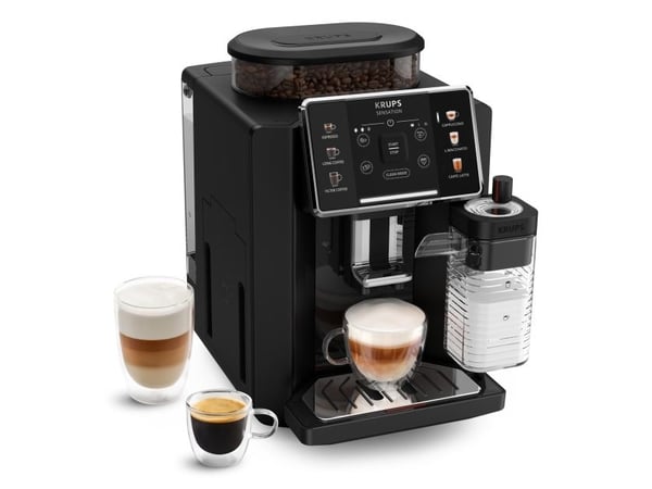 Krups EA9128D, Espressomaskin, Kaffe bønner, Innebygd kaffekvern, Svart