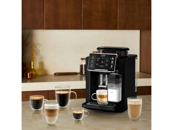 Krups EA9128D, Espressomaskin, Kaffe bønner, Innebygd kaffekvern, Svart