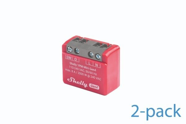 Shelly 1PM Mini Gen4 2-pack