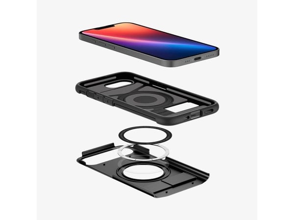Spigen Slim Armor (MagFit), Etui, Apple, iPhone 16e, 15,5 cm (6.1"), Svart