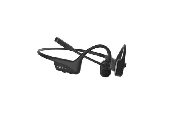 SHOKZ OpenComm2 UC - 2025 Upgrade - hodesett - åpent øre - bak-nakken-montering - Bluetooth - trådløs - USB-C via Bluetooth-adapter - svart - Zoom ...
