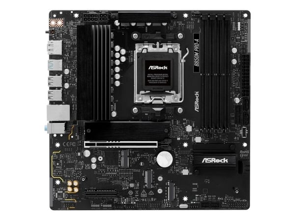 ASRock B850M Pro-A - Hovedkort - micro ATX - Socket AM5 - AMD B850 Chipset - USB 3.2 Gen 2, USB-C 3.2 Gen2, USB 3.2 Gen 1 - 2.5 Gigabit LAN - innby...