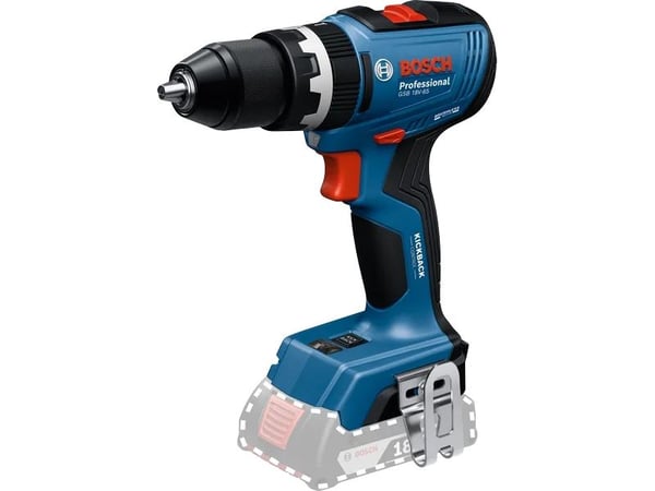 Bosch GSB 18V-65, pistoolikahvallinen porakone, avain, musta, sininen, 2100 rpm, 550 rpm, 2100 rpm, 2100 rpm - SOLO