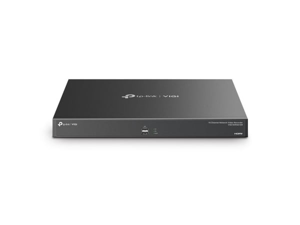 TP-Link VIGI NVR4016H, 16 kanaler, 3840 x 2160 piksler, 16 kanaler, 720p, 1080p, 3840x2160/30Hz, 1920x1080/60Hz, 1680x1050/60Hz, 1440x900/60Hz, 128...