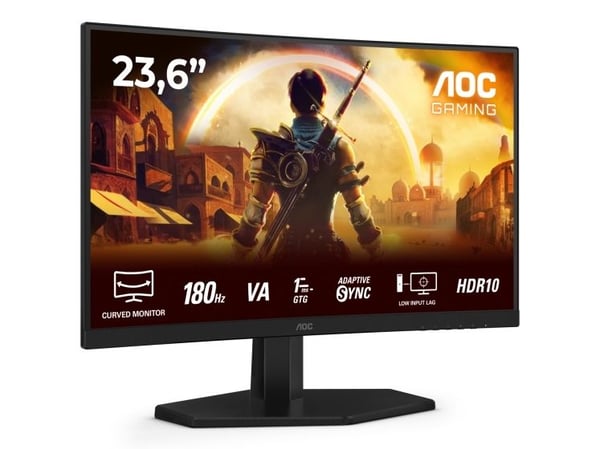 AOC G4 C24G42E, 59,9 cm (23.6"), 1920 x 1080 piksler, Full HD, LED, 4 ms, Svart, Rød