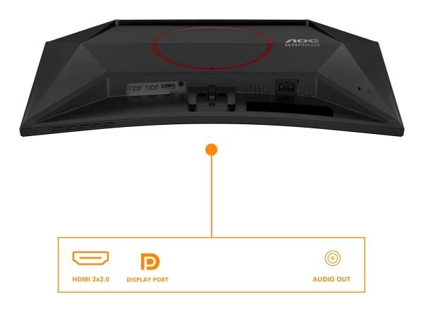 AOC G4 C24G42E, 59,9 cm (23.6"), 1920 x 1080 piksler, Full HD, LED, 4 ms, Svart, Rød