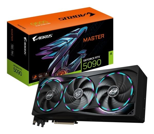 AORUS GeForce RTX 5090 MASTER 32G - OC Edition - grafikkort - GeForce RTX 5090 - 32 GB GDDR7 - PCI Express 5.0 - 3 x DisplayPort, HDMI