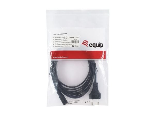 Utrusta 112161, 3 m, Strömkontakt typ C, C7 ansluter, H03VVH2-F, 250 V, 2,5 A