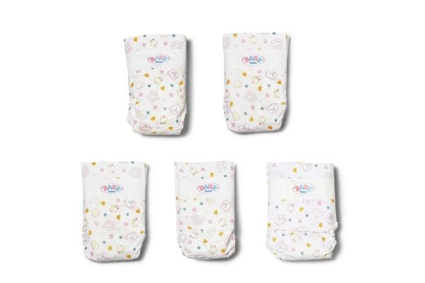 BABY born Nappies, 5 pack, Dukkebleier, 3 år