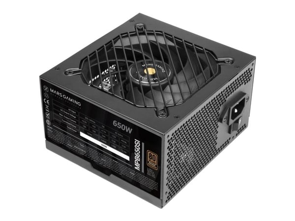 Mars Gaming MPB650SI, 650 W, 220 - 240 V, 47 - 63 Hz, 5 A, Aktiv, 100 W