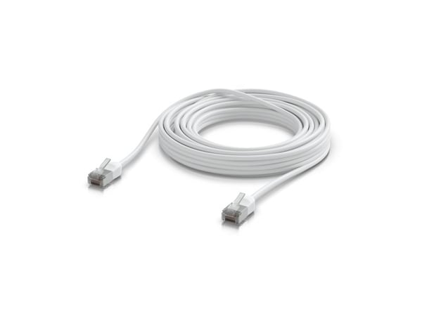 Ubiquiti UniFi - Koblingskabel - RJ-45 (hann) til RJ-45 (hann) - 8 m - 3.5 mm - skjermet - CAT 6a - med støvel, utendørs, robust - hvit