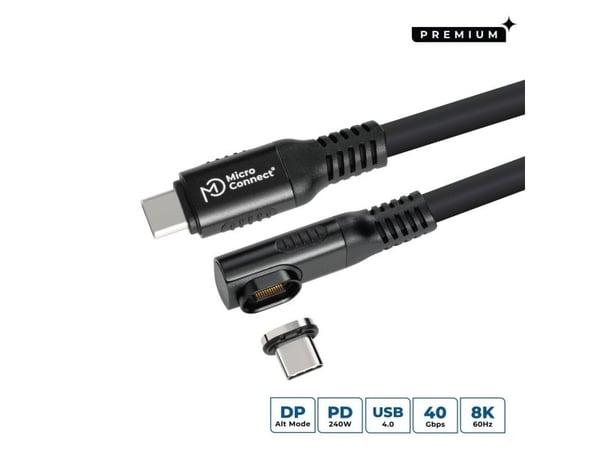 Premium Angled USB4 nestemäinen silikoninen magneettikaapeli,