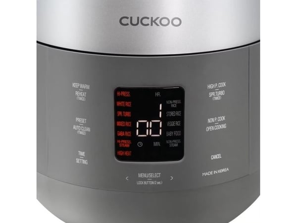 Cuckoo CRP-ST1009F, Grå, 1,8 l, LCD, Knapper, Rotasjon, Berøringskontroll, 1150 W, 220 - 240 V