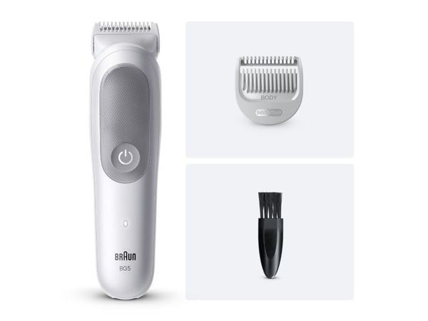 Braun Series 5 BG5500, våt og tørr, batteri, grå, hvit