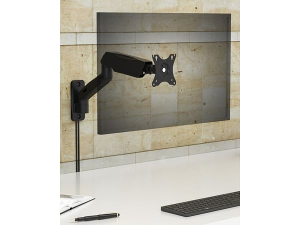 ICY BOX IB-MS103-W - Monteringssett - justerbar arm - for flatpanel - ergonomic - plastikk, metall, aluminium - svart - skjermstørrelse: inntil 32"...