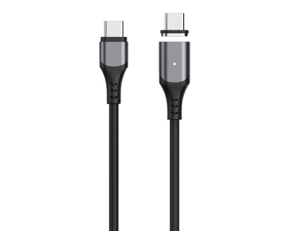 eSTUFF INFINITE - USB-kabel - USB-C (hann) rett til USB-C (hann) magnetisk - USB 2.0 - 2 m - 100 % resirkulert plast, USB-C Power Delivery (100W) -...