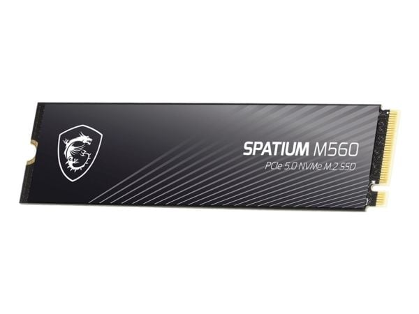 SSD|MSI|SPATIUM M560|1TB|M.2|PCIe Gen5|NVMe|3D NAND|Skrivehastighet 8400 MBytes/sek.|Lesehastighet 10200 MBytes/sek.|TBW 600 TB|MTBF 1500000 timer|...