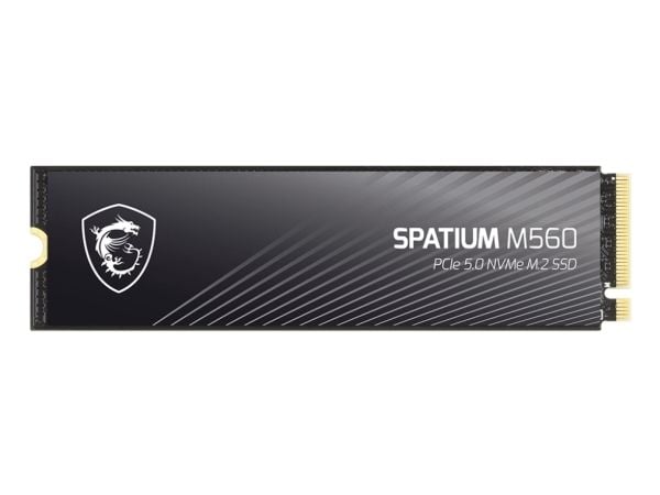 SSD|MSI|SPATIUM M560|1TB|M.2|PCIe Gen5|NVMe|3D NAND|Skrivehastighet 8400 MBytes/sek.|Lesehastighet 10200 MBytes/sek.|TBW 600 TB|MTBF 1500000 timer|...
