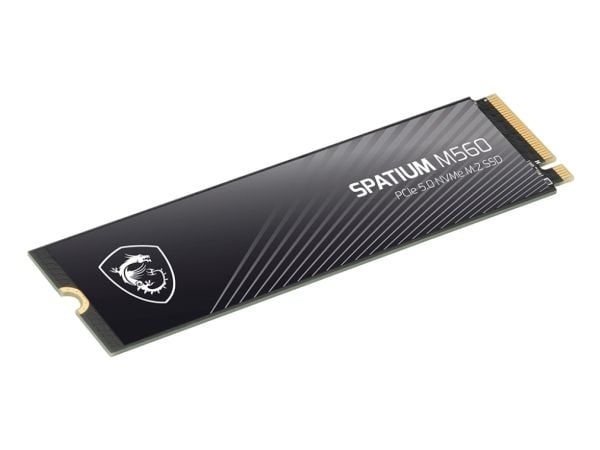 SSD|MSI|SPATIUM M560|1TB|M.2|PCIe Gen5|NVMe|3D NAND|Skrivehastighet 8400 MBytes/sek.|Lesehastighet 10200 MBytes/sek.|TBW 600 TB|MTBF 1500000 timer|...