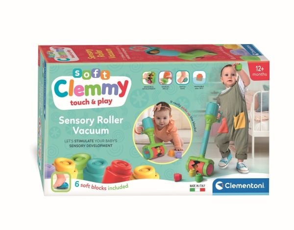 Clementoni Clemmy Soft Vacuum Cleaner, Byggesett, 1 år, 6 stykker, 110 g
