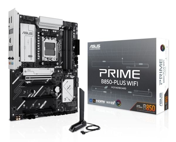 ASUS PRIME B850-PLUS WIFI - Hovedkort - ATX - Socket AM5 - AMD B850 Chipset - USB-C 3.2 Gen2, USB 3.2 Gen 2, USB 3.2 Gen 1, USB-C 3.2 Gen 1 - 2.5 G...