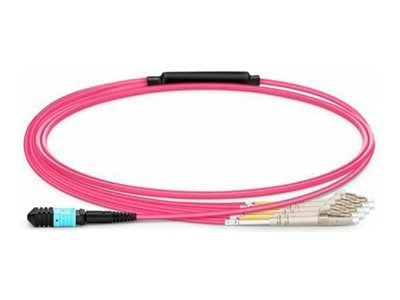 Lanview - Patch-kabel - MTP (hona) till LC/UPC (hane) - 1 m - fiberoptisk - duplex - 50/125 mikron - OM4 - halogenfri - violett