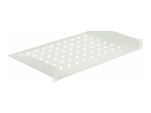 Lanview by Logon - Rack-hylle - d=300 mm - hvit, RAL 7035 - 1U - 19"