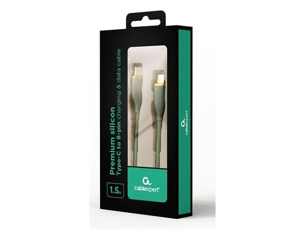 Cablexpert Premium - Lightning-kabel - USB-C hann til Lightning hann - 1.5 m - midnattgrønn - formstøpt, data & lading