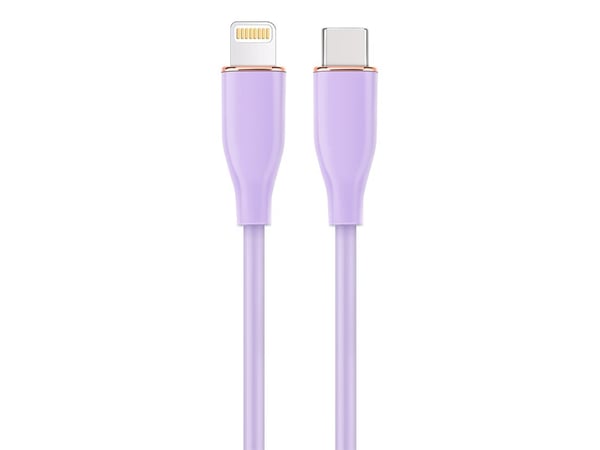 Cablexpert Premium - Lightning-kaapeli - 24-nastainen USB-C-uros Lightning-uros - 1,5 m - violetti - data ja lataus, muotoiltu