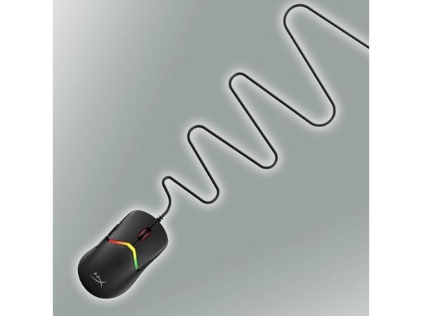 Pulsefire Saga gamingmus (svart), Ambidekstriøs, Optisk, USB Type-A, 3200 DPI, Svart