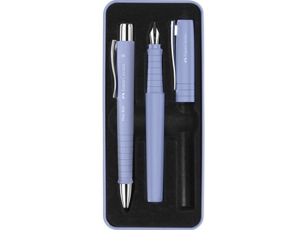 Faber-Castell Poly Ball Set, Lila, 3 styck, Kulspetspenna + reservoarpenna