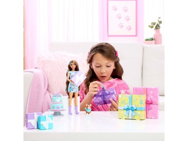 Barbie Party Unboxed Brunette Doll