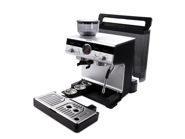 Krups Precision XP801T10, Espressomaskin, 3 l, Malt kaffe, Innebygd kaffekvern, Svart, Rustfritt stål