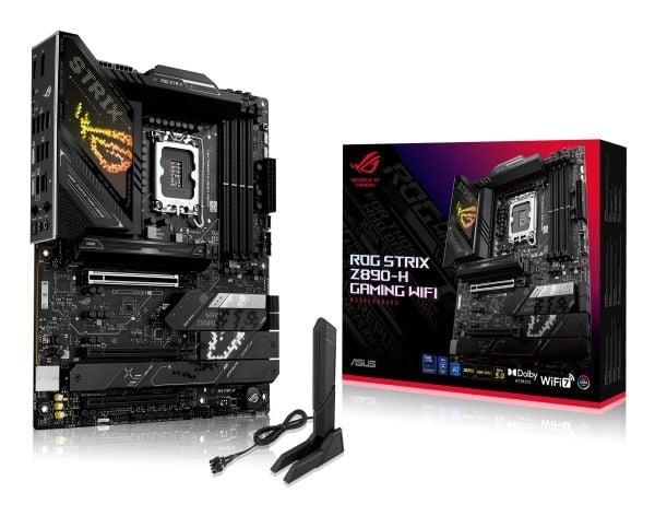ASUS ROG STRIX Z890-H GAMING WIFI - Hovedkort - ATX - LGA1851-sokkel - Z890 Chipset - USB 3.2 Gen 1, USB 3.2 Gen 2, USB-C 3.2 Gen 2x2 - Wi-Fi 7, Bl...