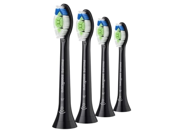 Philips Optimal White HX6066/88 6-pakning, børstehoder, 6 stykker, Svart, 3 måned(er), Medium, 62000 bevegelser per minutt, Philips