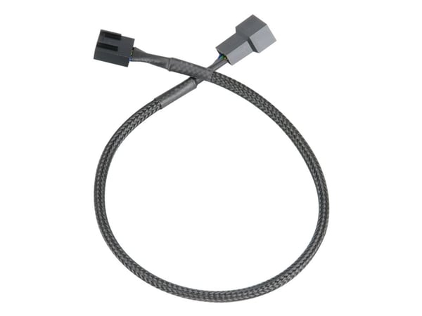 Akasa - Förlängningsströmkabel till fläkt - 4-stifts PWM (hona) till 4-stifts PWM (hane) - 30 cm - svart (paket om 4)