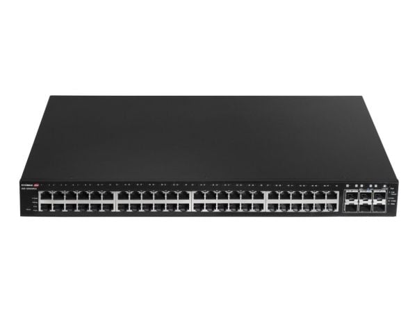 Edimax Pro IGS-5654PLX - Switch - industrial, Surveillance, VLAN, PoE+, Web, Smart - smart - 48 x 10/100/1000 (PoE+) + 6 x SFP+ (opplenke) - rackmo...