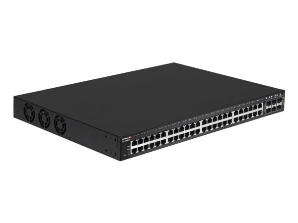 Edimax Pro IGS-5654PLX - Switch - industrial, Surveillance, VLAN, PoE+, Web, Smart - smart - 48 x 10/100/1000 (PoE+) + 6 x SFP+ (opplenke) - rackmo...
