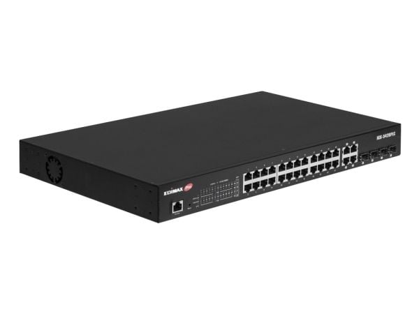 Edimax Pro IGS-5428PLC - Switch - industrial, Surveillance, VLAN, PoE+, Web, Smart - smart - 24 x 10/100/1000 (PoE+) + 4 x kombo Gigabit SFP/RJ-45 ...
