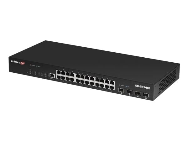 Edimax Pro GS-5424LX - Switch - smart - 24 x 10/100/1000 + 4 x 10 Gigabit SFP+ (opplenke) - rackmonterbar, stasjonær