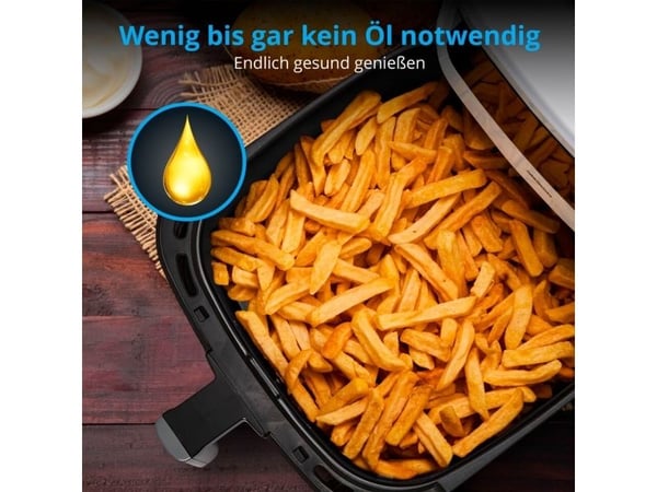 MEDION LIFE P10 XL, Varmluftsfritös, 6,8 l, 50 ° C, 200 ° C, 60 min, Single