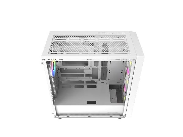 Cooler Master MasterBox 600 Lite - Mid tower - utvidet ATX (E-ATX) - sidepanel med vindu (herdet glass) - ingen strømforsyning (ATX) - hvit - USB/lyd