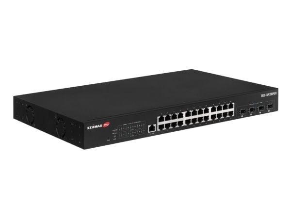 Edimax Pro TGS-5428PLX - Switch - surveillance, vlan, L2 - 24 x 2.5GBase-T + 4 x 10 Gigabit SFP+ (opplenke) - stasjonær, rackmonterbar - PoE++ (400...
