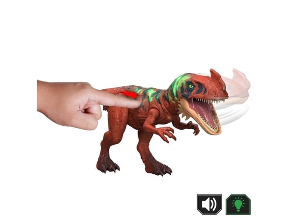 Jurassic World WILD ROAR Afrovenator, 4 år, Flerfarget, Plast