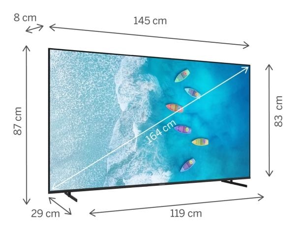 Thomson 65UG4S15, 165,1 cm (65"), 3840 x 2160 piksler, LED, Smart TV, Wi-Fi, Svart