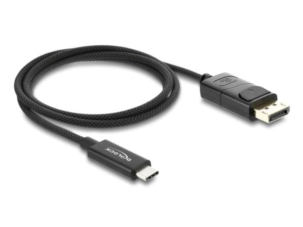 DeLOCK 81701, 1 m, USB Type-C, DisplayPort, Uros, Uros, Suora