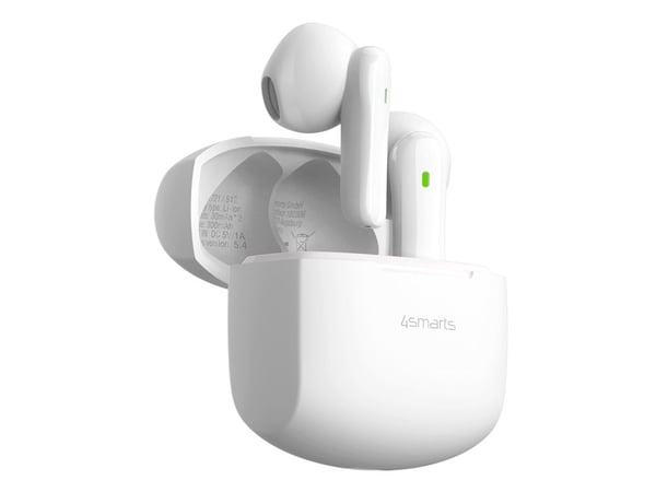 4smarts SkyBuds Air, True Wireless Stereo (TWS), Samtale/Musikk/Sport/Hverdag, 40 g, Hodesett, Hvit