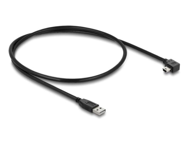 Delock - USB-kabel - USB (hann) rett til mini-USB type B (hann) rettvinklet - USB 2.0 - 1 m - svart