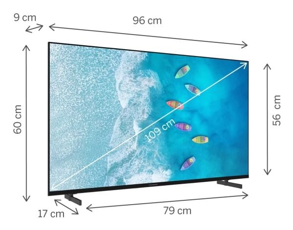 Thomson 43UG4S15, 109,2 cm (43"), 3840 x 2160 piksler, LED, Smart TV, Wi-Fi, Svart